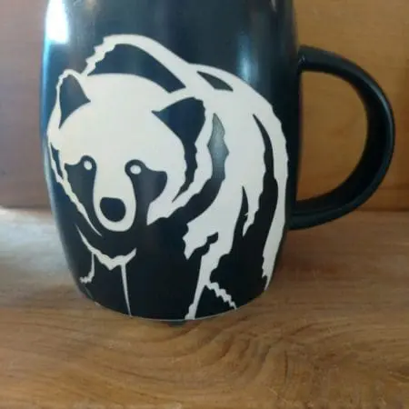 Etched Barrel Black Bear Bear Country USA Mug