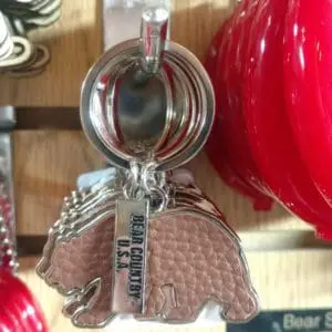Leather Bear Keychain