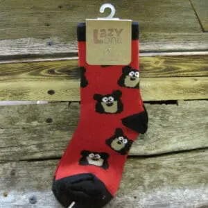 Kids Socks- Red Bear Face