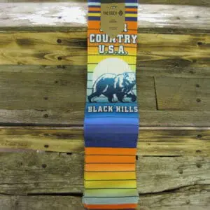 Adult Socks-Bear Sun/Rainbow Striped