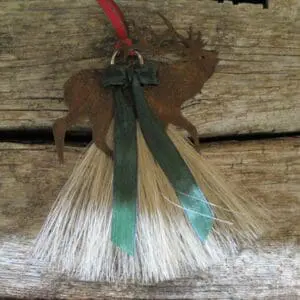 Metal Elk & Horsehair Ornament