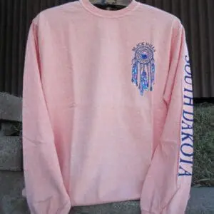 Adult Long Sleeve Tee-Dreamcatcher Peach-Orange