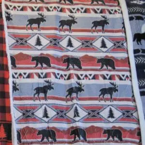 Tribal Trails Bear & Moose Sherpa Throw
