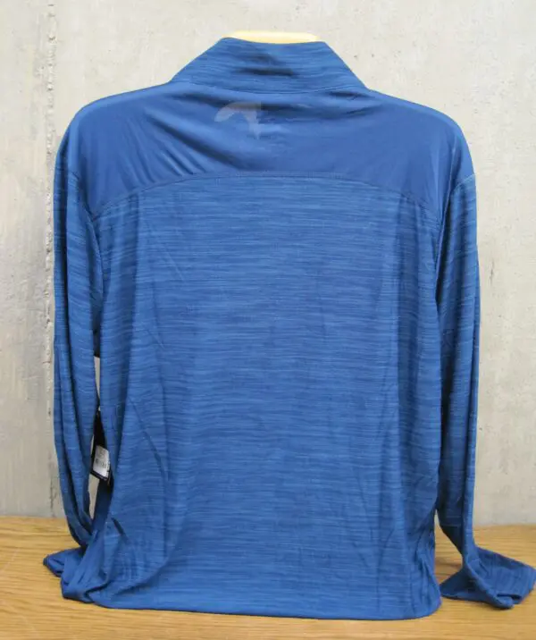 Adult- 1/4 Zip Long Sleeve Teal Shirt w/Embroidered Bear/Logo - Image 2