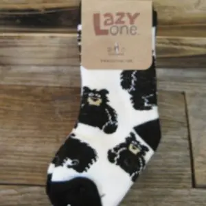 Infant Socks- Cream/ Blk Baby Bears