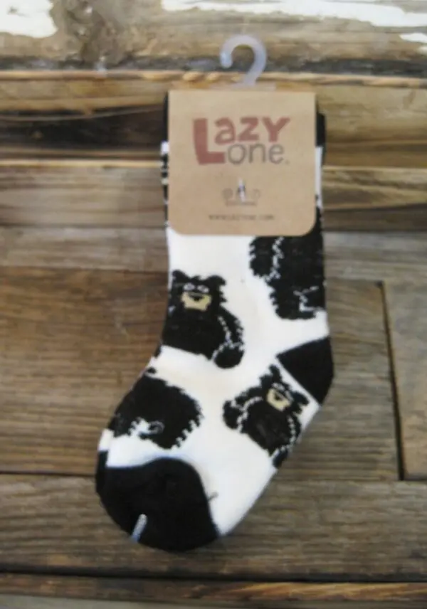 Infant Socks- Cream/ Blk Baby Bears