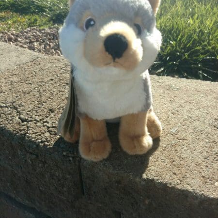 Aurora Wolf Sitting Stuffed Animal