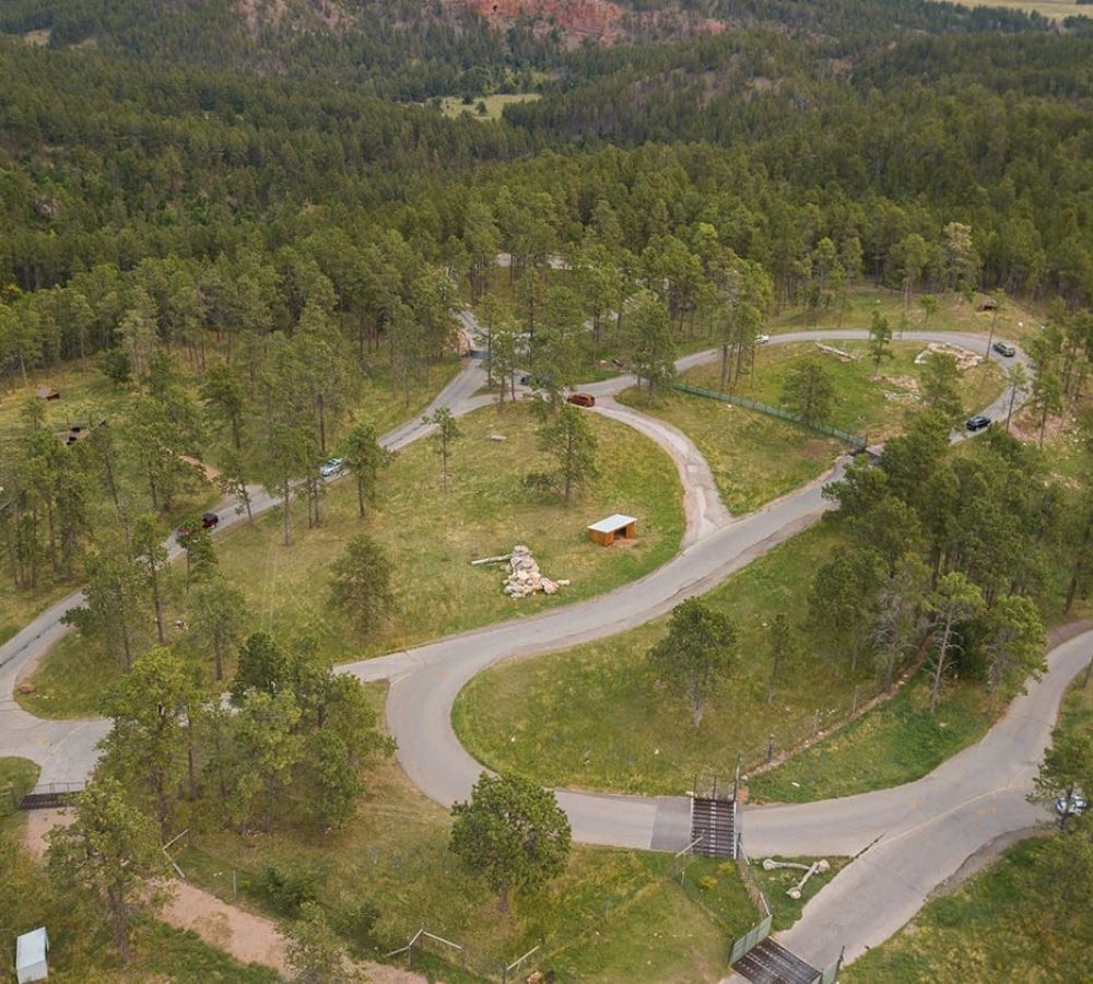 Aerial View of Bear Country drive through area Aerial View of Bear Country drive through area